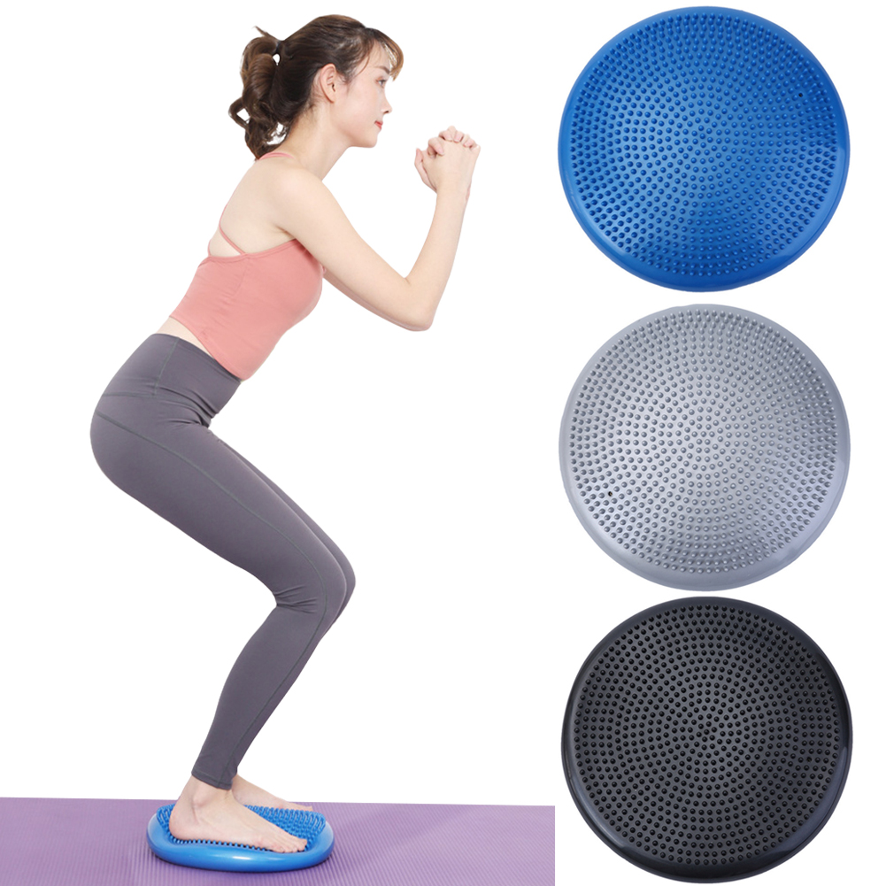 Exercise Disc Inflatable - แผ่นพีวีซีสมดุลกันกระแทกแบบสั่นเบาะนั่งประสาทสัมผัสแผ่นทรงตัวแบบทรงตัวสำหรับทำกายภาพบำบัดการออกกำลังกาย
