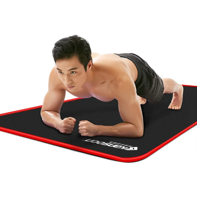Mat Pilates Yoga - เสื่อโยคะ 10 มม.หนาพิเศษ 1830*610 มม.NRB หมอนกันลื่นสําหรับผู้ชายผู้หญิงฟิตเนสรสจืดออกกําลังกายแผ่นเสื่อโยคะพิลาทิส