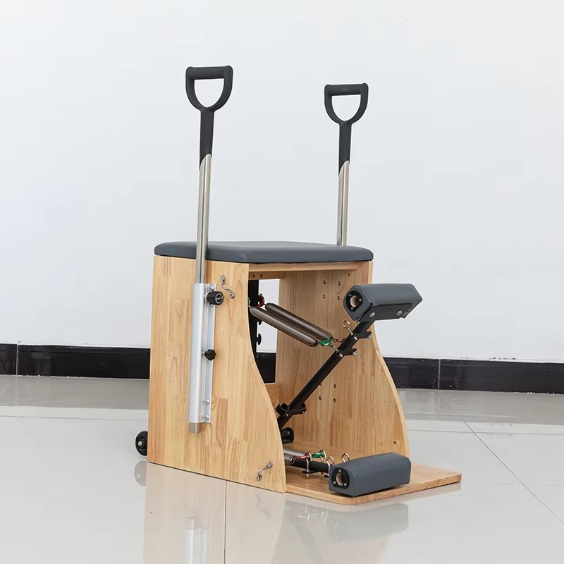 Pilates Chair Wunda - YTYIN เลนตัน โฮม ยิม: เครื่องออกกำลังกายพิลาทิสแบบรีฟอร์เมอร์ ทำจากไม้โอ๊คและเหล็ก