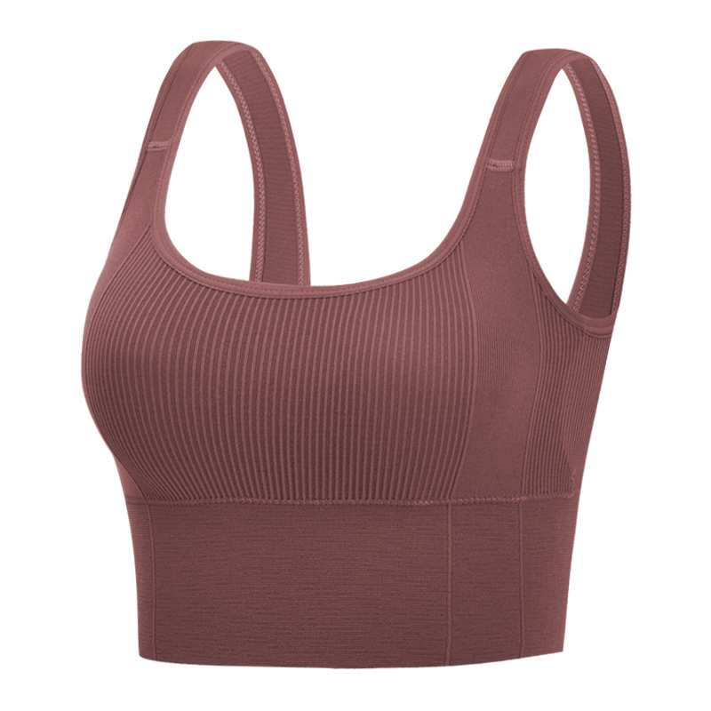 Pilates Yoga Jacket - สแควร์คอกว้างไหล่เสื้อกั๊ก Tube TOP ชุดชั้นในสตรีสวยกลับห่อหน้าอกขายส่ง Camisole กีฬาไม่มีแหวนเหล็ก