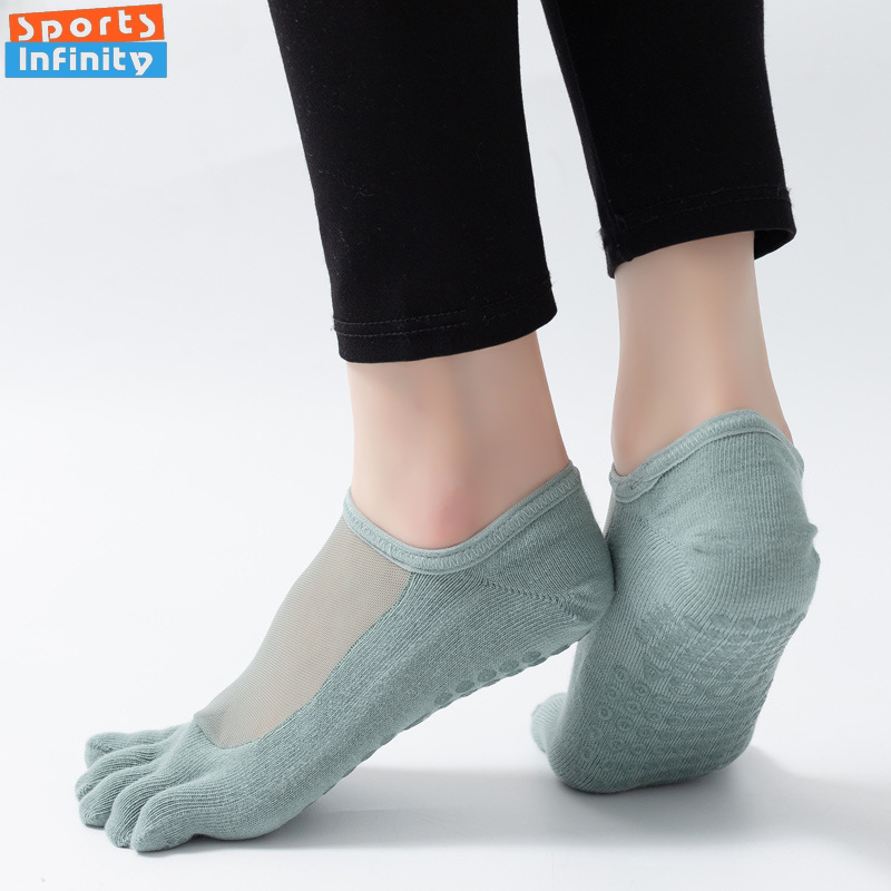 ถุงเท้าโยคะตาข่ายแบบห้านิ้วสำห - Fitness Yoga Pilates บทวิจารณ์และราคา