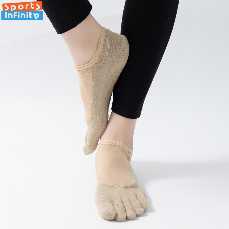 ถุงเท้าโยคะตาข่ายแบบห้านิ้วสำห - Fitness Yoga Pilates บทวิจารณ์และราคา