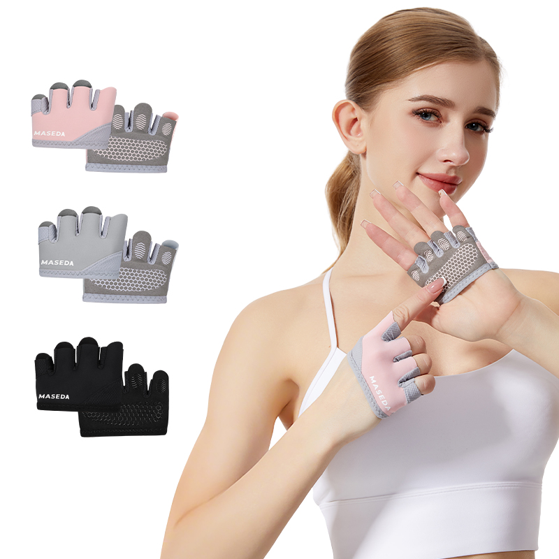 ถุงมือฟิตเนสแบบไร้นิ้วคู่หนึ่ง - Fitness Yoga Pilates บทวิจารณ์และราคา