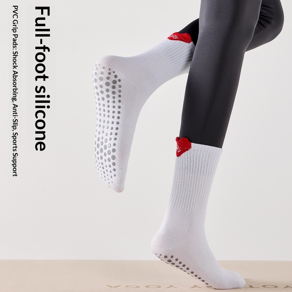 ถุงเท้ากีฬาผู้หญิงแบบยาวครึ่งน - Fitness Yoga Pilates บทวิจารณ์และราคา
