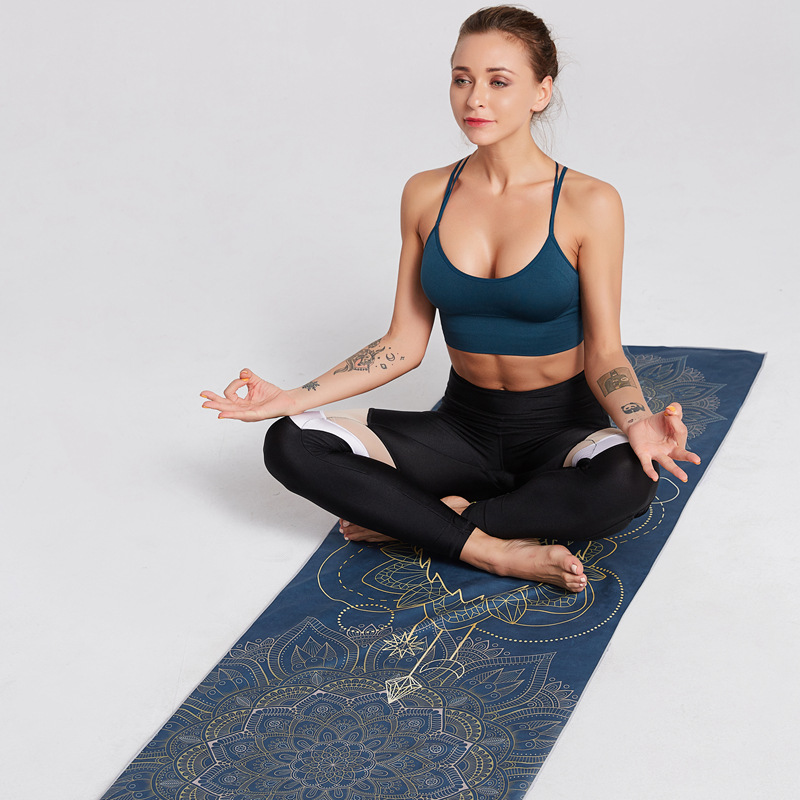 ใหม่เสื่อโยคะผ้าขนหนู 63*185 ซ - Mat Pilates Yoga บทวิจารณ์และราคา