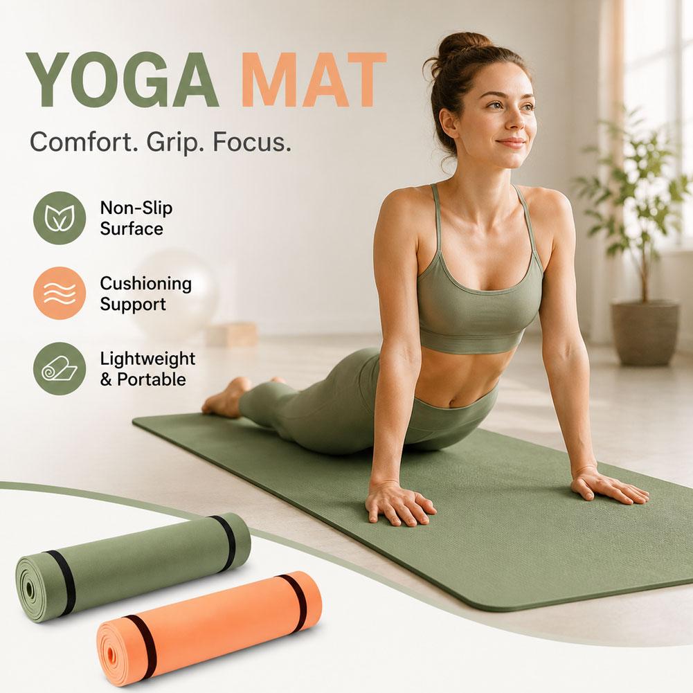 เสื่อโยคะหนา เสื่อโยคะกันลื่น  - Mat Pilates Yoga บทวิจารณ์และราคา