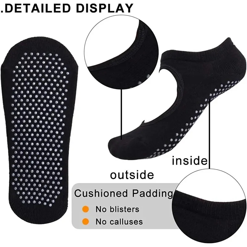 ถุงเท้าโยคะแบบไม่มีส้นกันลื่น  - Fitness Yoga Pilates บทวิจารณ์และราคา