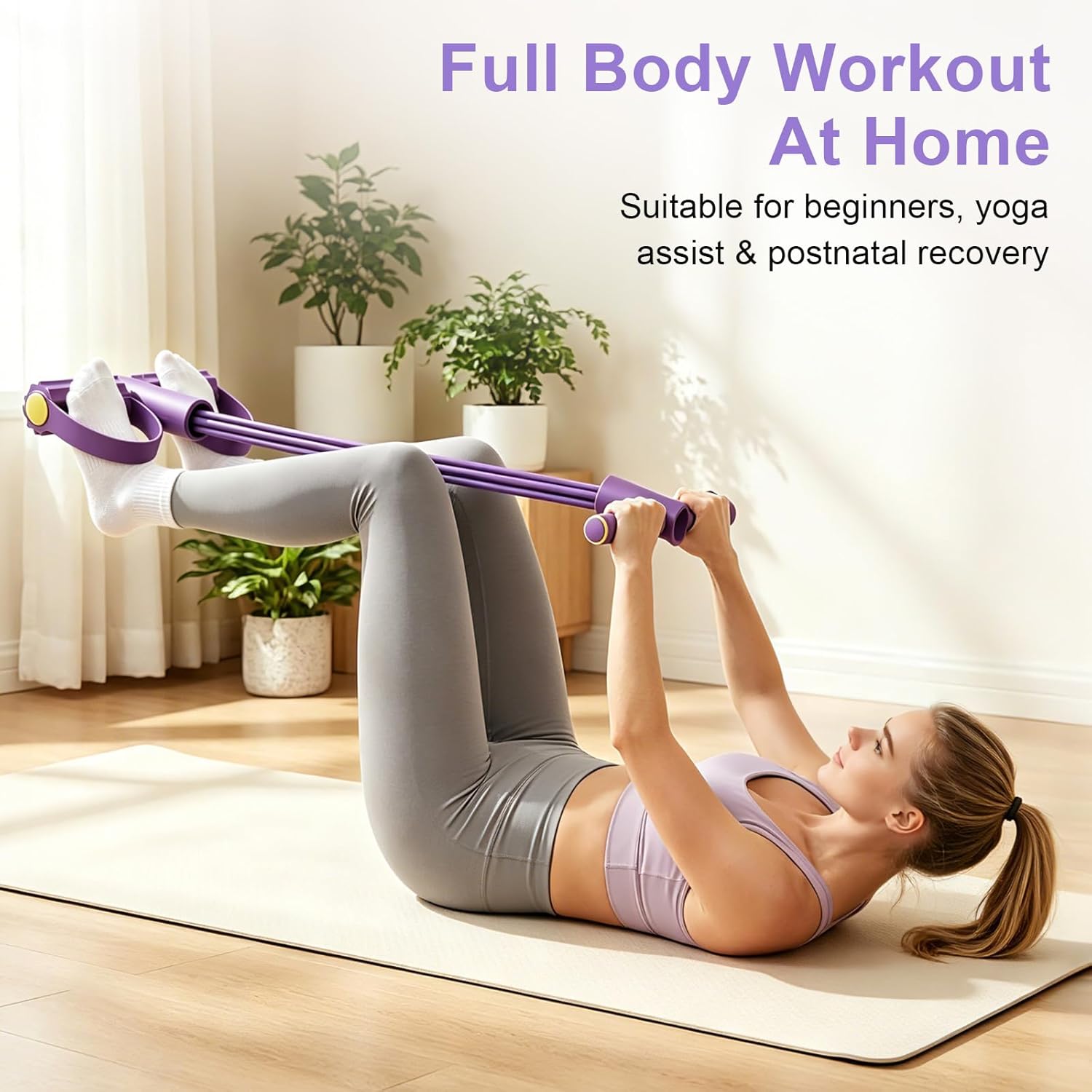 สายยางยืดออกกำลังกายแบบ 4 ท่อ  - Pilates Yoga Board บทวิจารณ์และราคา
